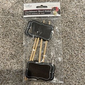 NWT Chalkboard Wood Stakes